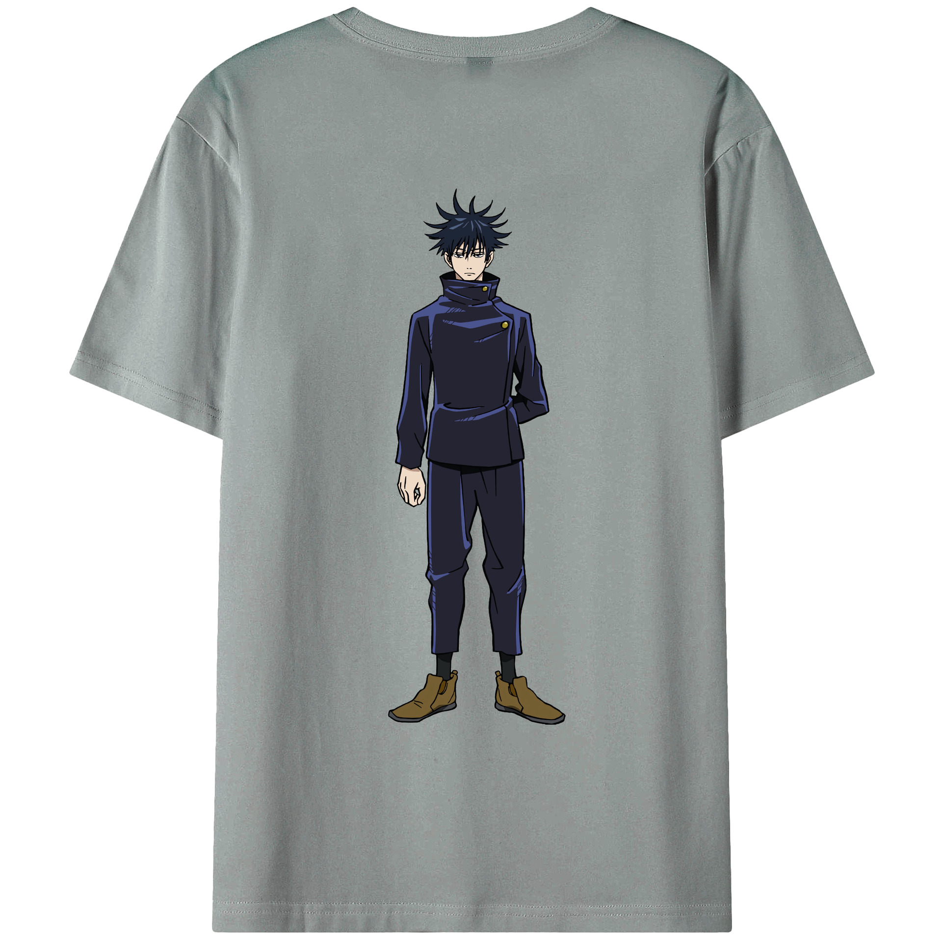 （画像用） 呪術廻戦 Jujutsu Kaisen 綿100％ メンズ半袖Tシャツ（バックプリント） 通気性